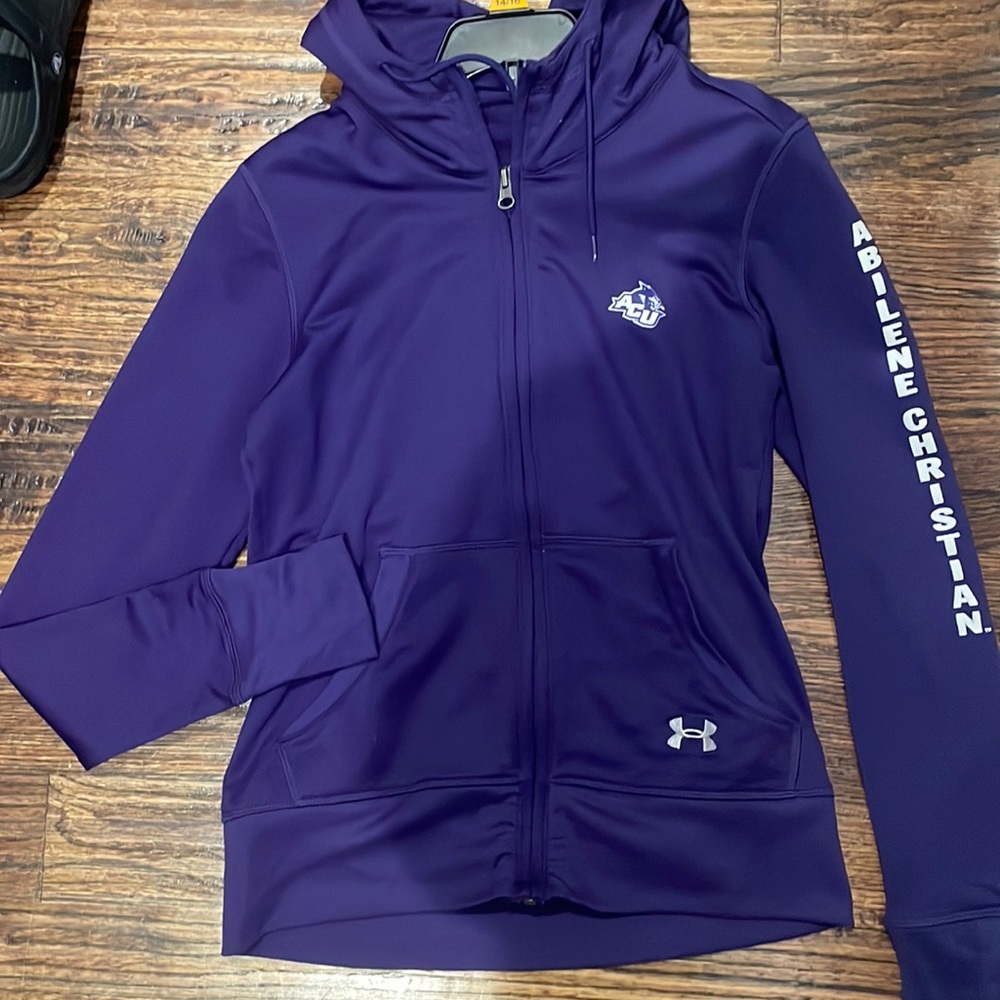 Under Armour ACU zip up purple jacket size small